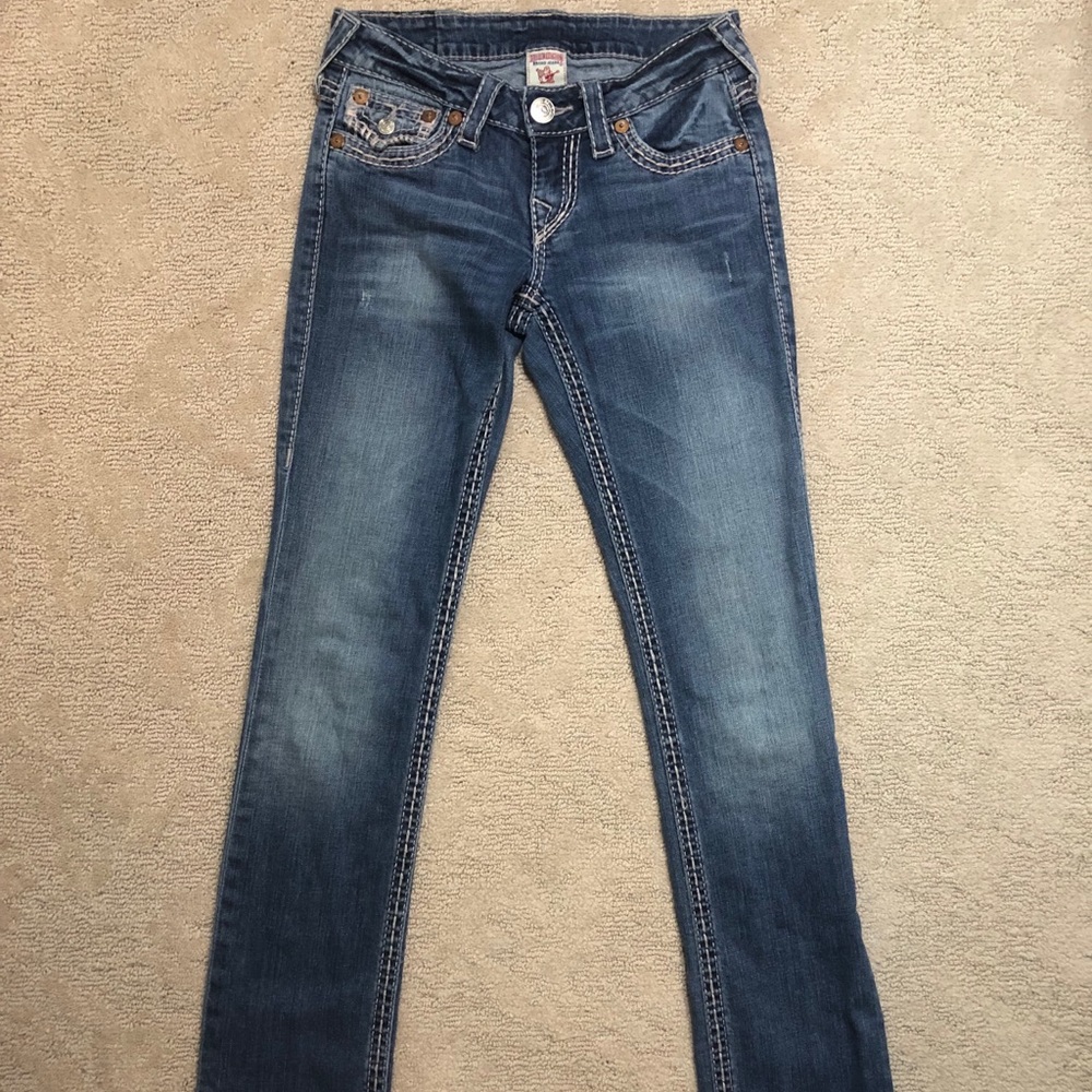 True Religion Straight Cut Jeans Sz 25 - Picture 4 of 6